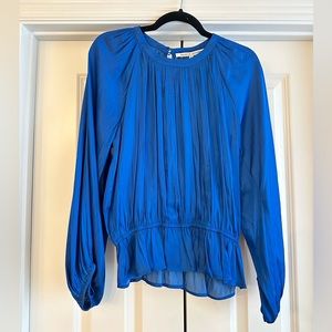 Brand new blouse, tags still on. Blue with long sleeves.